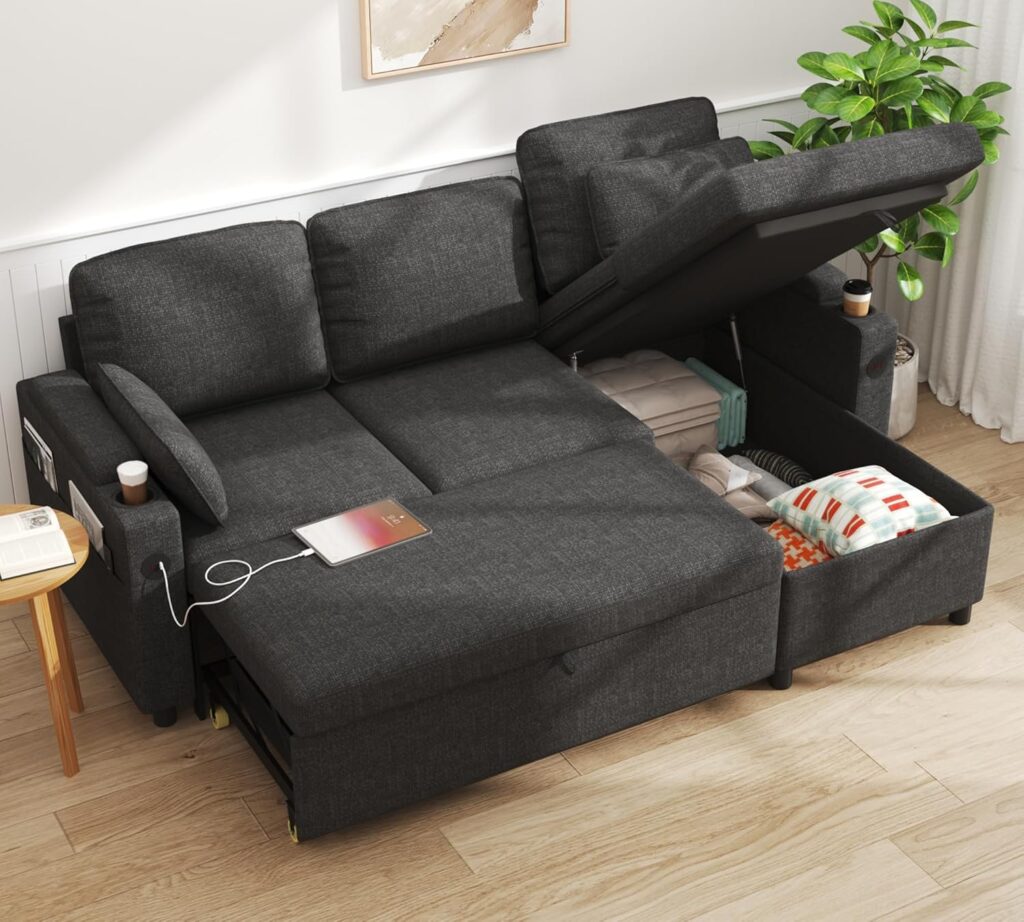 Canapé convertible velours tendance 2026 salon moderne