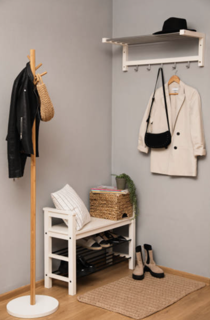 Meuble chaussures banc entrée rangement compact
