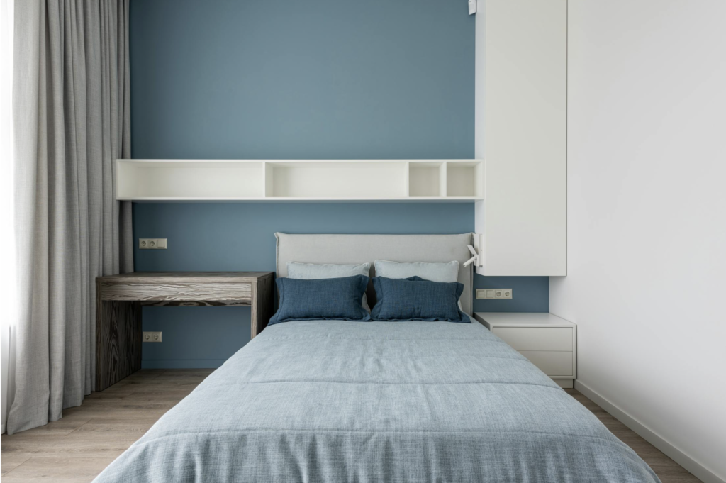 Chambre bleu apaisante couleur chambre cosy