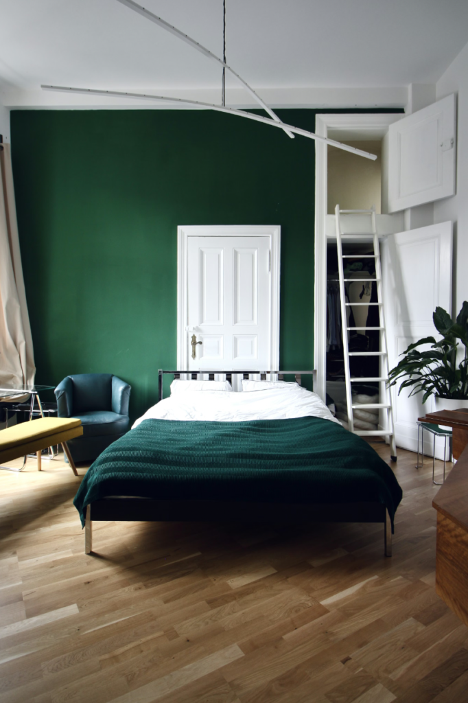 Chambre vert sauge couleur chambre cosy