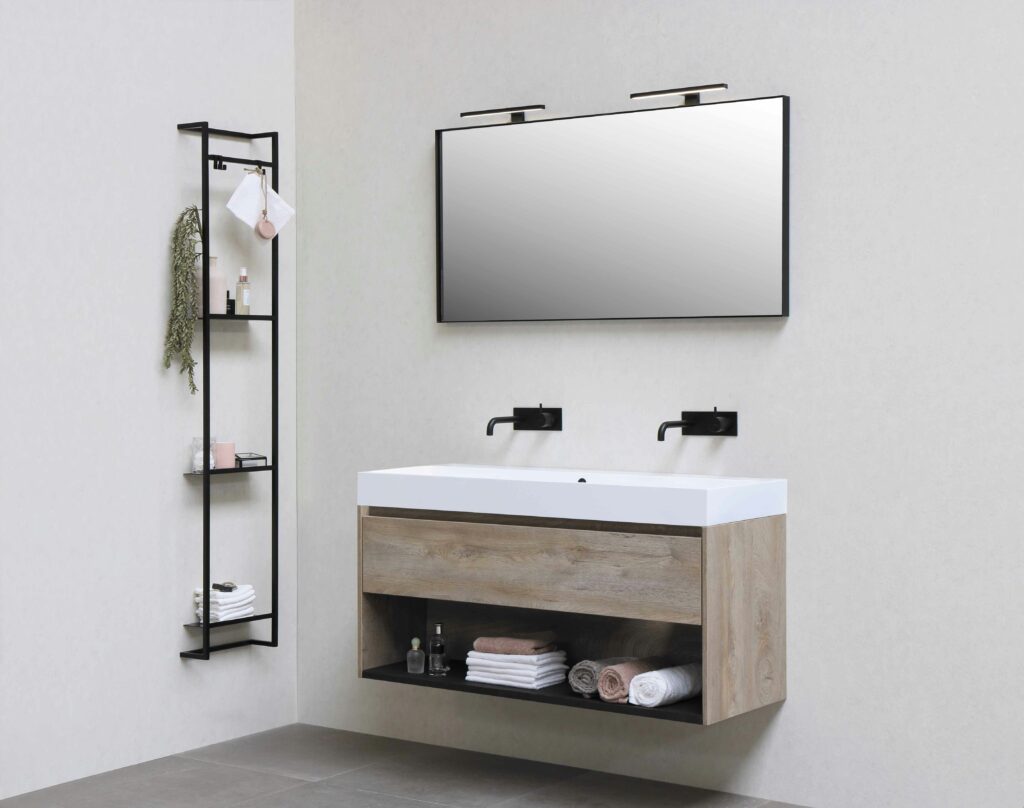 Rangement organisé sous lavabo salle de bain optimisation