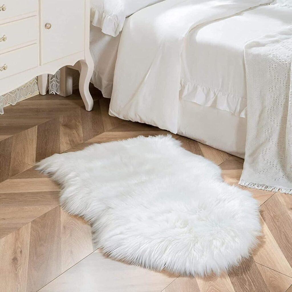 Tapis moelleux descente de lit pour chambre cocooning chaleureuse