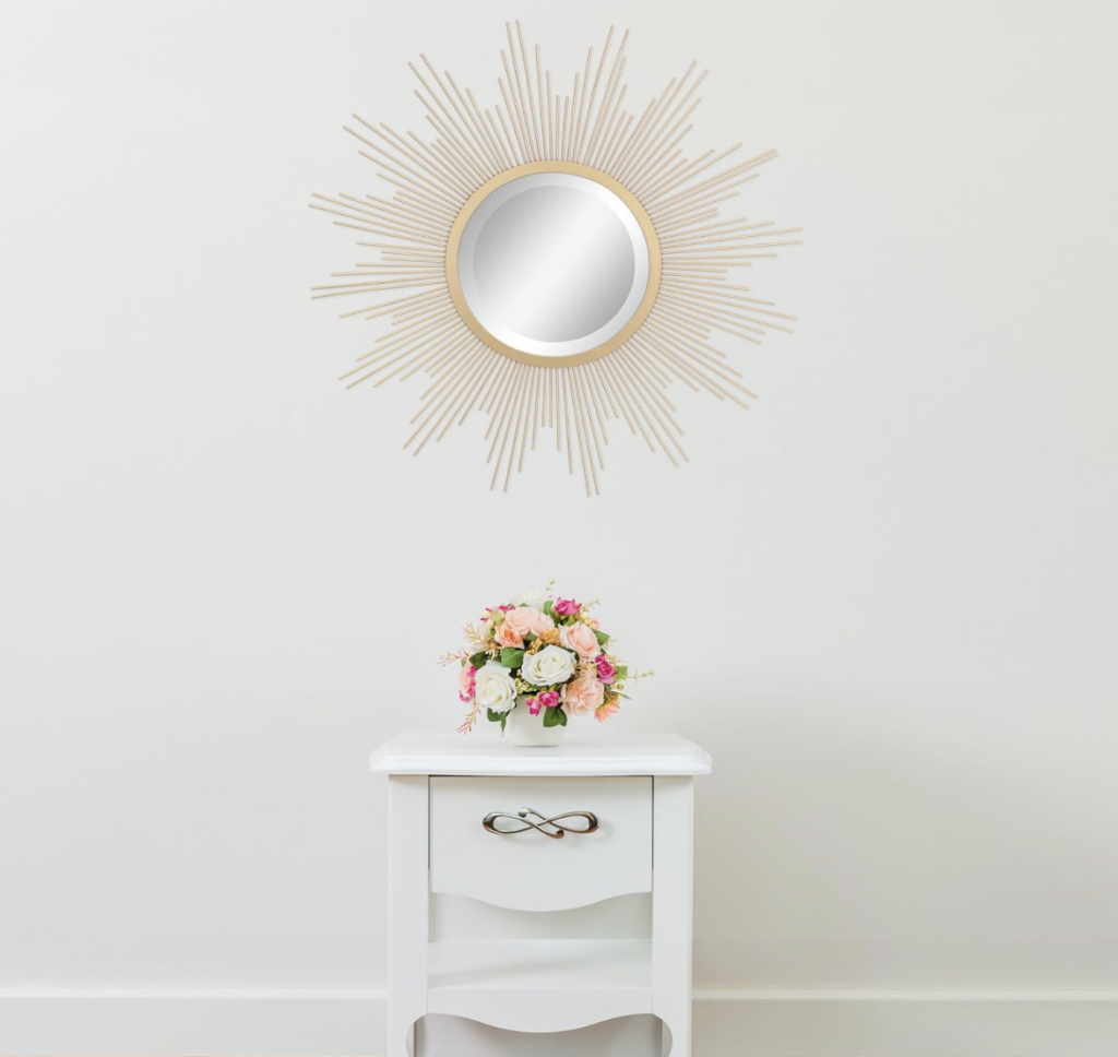 miroir tendance 2026 organique doré intérieur cosy