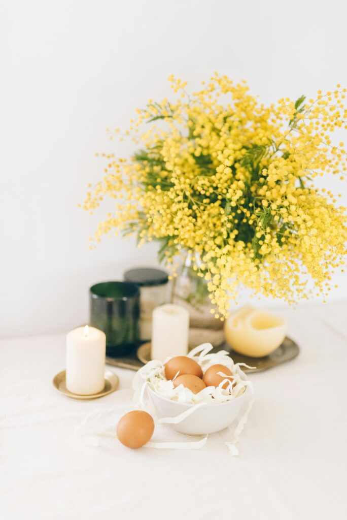 Centre de table pour Pâques moderne